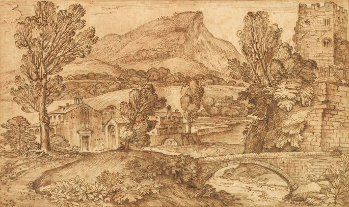 Giovanni Francesco Grimaldi, il Bolognese - Landscape near Viterbo | MasterArt